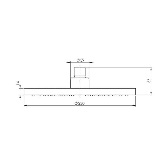 Phoenix Vivid Shower Rose 230mm Round Brushed Nickel