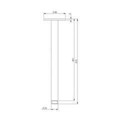 Phoenix Vivid 300mm Round Shower Ceiling Arm