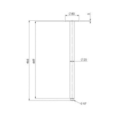 Phoenix Vivid 450mm Round Shower Ceiling Arm Chrome