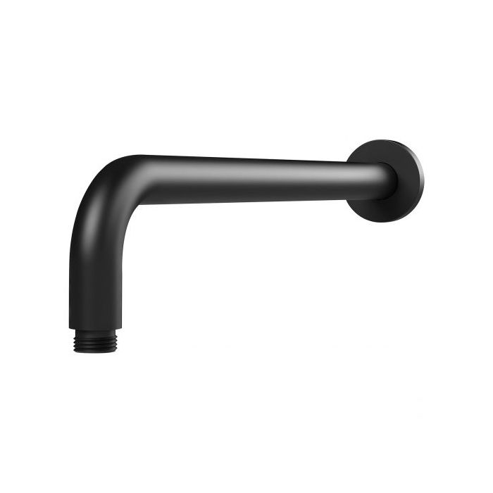 Phoenix Vivid 400mm Long Wall Shower Arm Matte Black