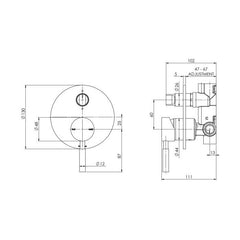 Phoenix Vivid Shower Bath Mixer w/ Divertor