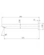 Phoenix Vivid 32 x 300mm Angled Wall Bath Outlet Brushed Gold