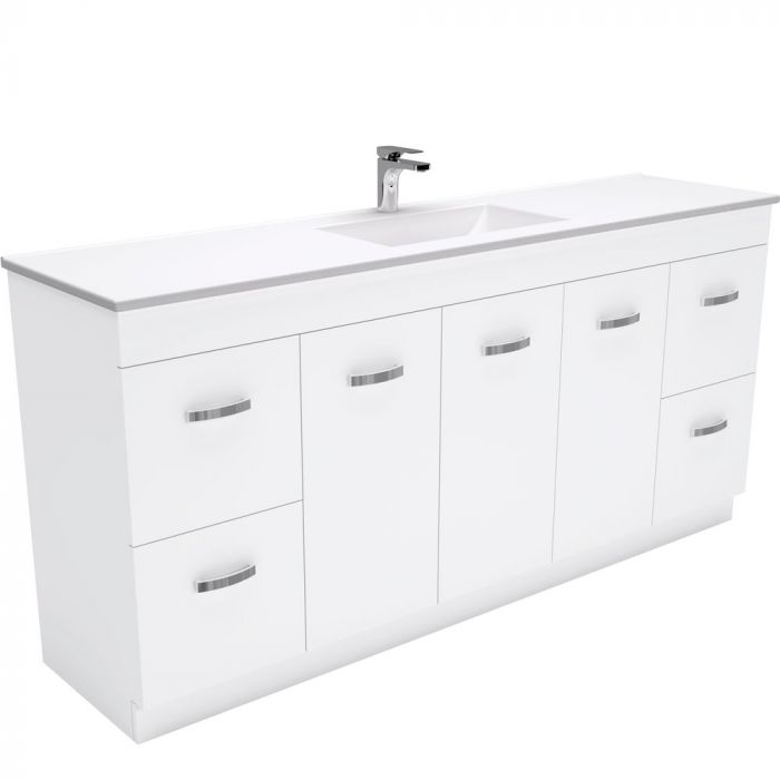 Fienza 1800mm Vanessa Top With Unicab Kickboard Cabinet - Gloss White