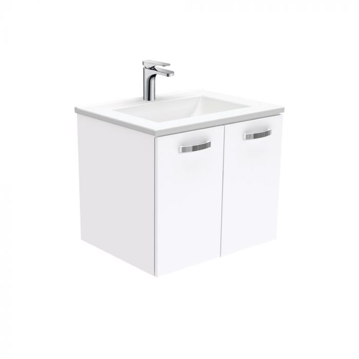 Fienza 600mm Vanessa Top With Unicab Wall Hung Cabinet - Gloss White