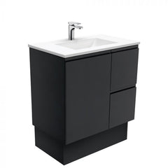 Fienza 750mm Vanessa Top With Fingerpull Cabinet Kickboard - Satin Black