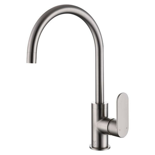 Inspire Vetto Gooseneck Sink Mixer Brushed Nickel