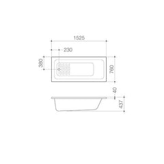 Caroma Vivas 1525 Anti-slip Bath