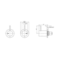 Phoenix Vivid Slimline Wall Top Assemblies Brushed Carbon