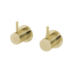 Phoenix Vivid Slimline Wall Top Assemblies Brushed Gold Extended Spindles