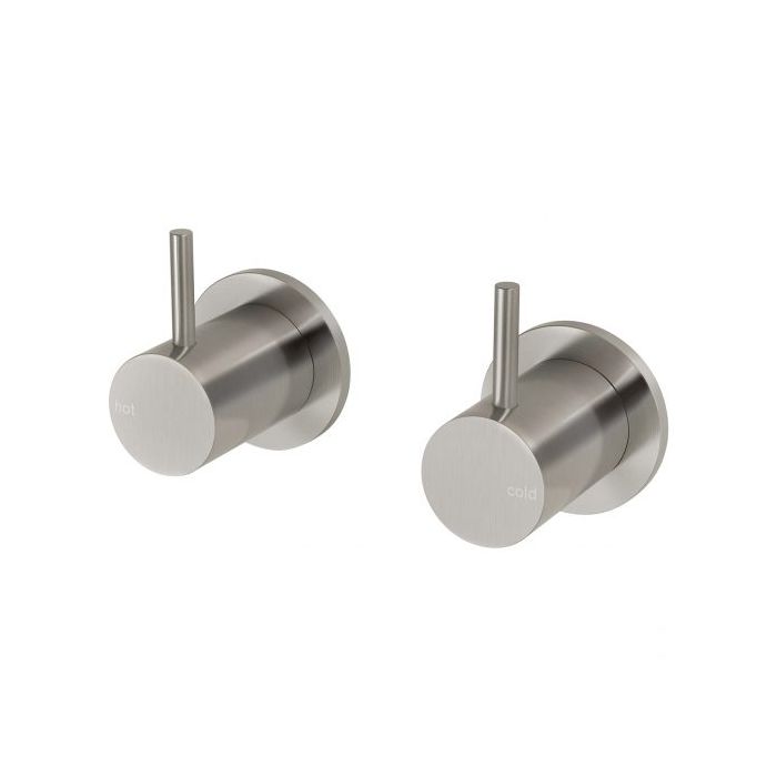 Phoenix Vivid Slimline Wall Top Assemblies Brushed Nickel Extended Spindles