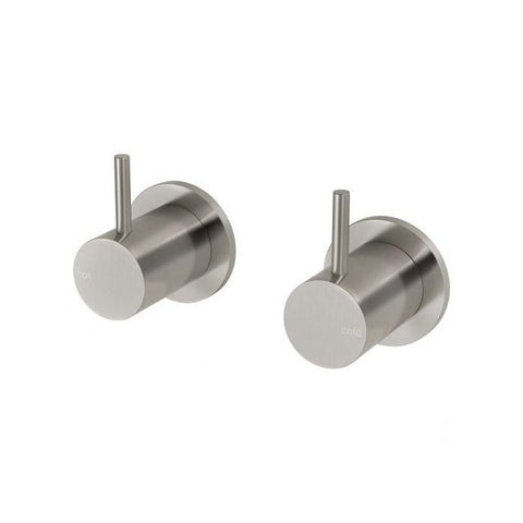 Phoenix Vivid Slimline Wall Top Assemblies Brushed Nickel Extended Spindles