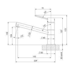 Phoenix Vivid Slimline Sink Mixer