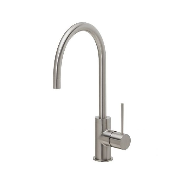 Phoenix Vivid Slimline 220mm Gooseneck Sink Mixer Brushed Nickel