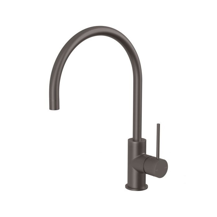 Phoenix Vivid Slimline 220mm Gooseneck Sink Mixer Brushed Carbon