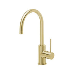 Phoenix Vivid Slimline 160mm Gooseneck Basin / Sink Mixer Brushed Gold