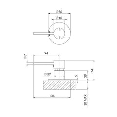 Phoenix Vivid Slimline Hob Mixer Matte Black