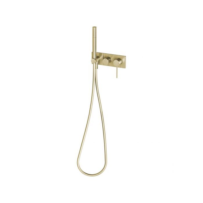 Phoenix Vivid Slimline Wall Shower System Brushed Gold