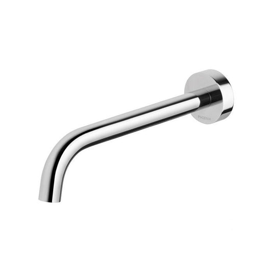Phoenix Vivid Slimline 230mm Curved Bath Wall Outlet Chrome