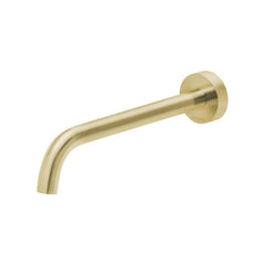 Phoenix Vivid Slimline 230mm Curved Bath Wall Outlet Brushed Gold