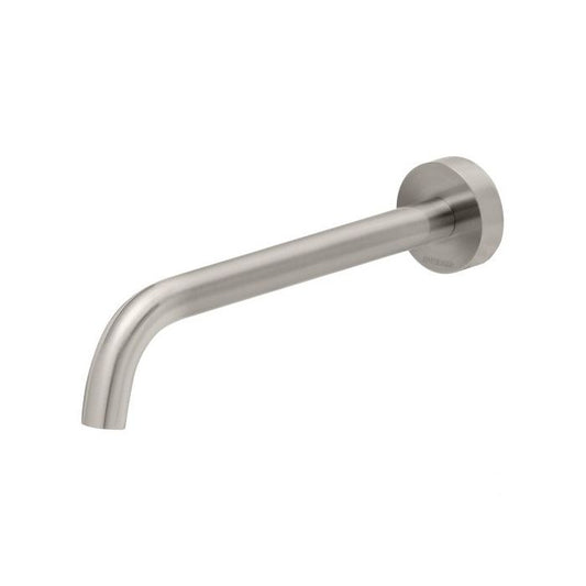 Phoenix Vivid Slimline 230mm Curved Bath Wall Outlet Brushed Nickel