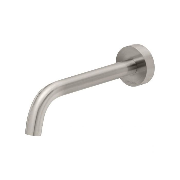 Phoenix Vivid Slimline 180mm Curved Bath Wall Out Brushed Nickel