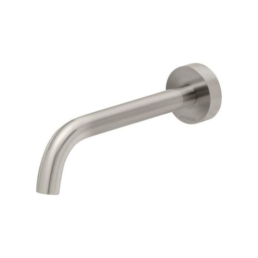 Phoenix Vivid Slimline 180mm Curved Bath Wall Out Brushed Nickel