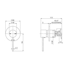 Phoenix Vivid Slimline Shower / Bath Mixer Chrome