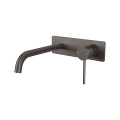Phoenix Vivid Slimline 230mm Basin Curved Wall Mixer Set Brushed Carbon