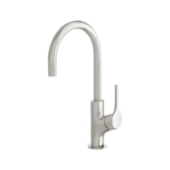 Phoenix Vivid Slimline Oval 160mm Gooseneck Sink Mixer Brushed Nickel