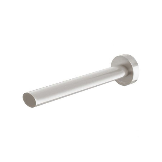 Phoenix Vivid Slimline Oval 180mm Wall Bath Outlet Brushed Nickel