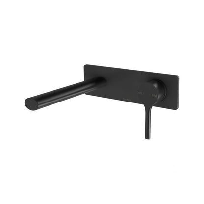 Phoenix Vivid Slimline Oval Bath Wall Mixer Set 175mm Matte Black