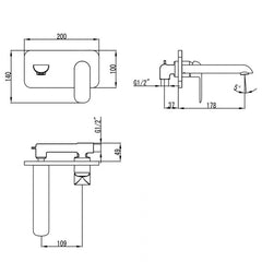 Ikon Kara Wall Combination Mixer Chrome
