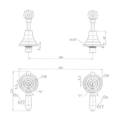 Modern National Bordeaux Wall Tap Assemblies Brushed Nickel