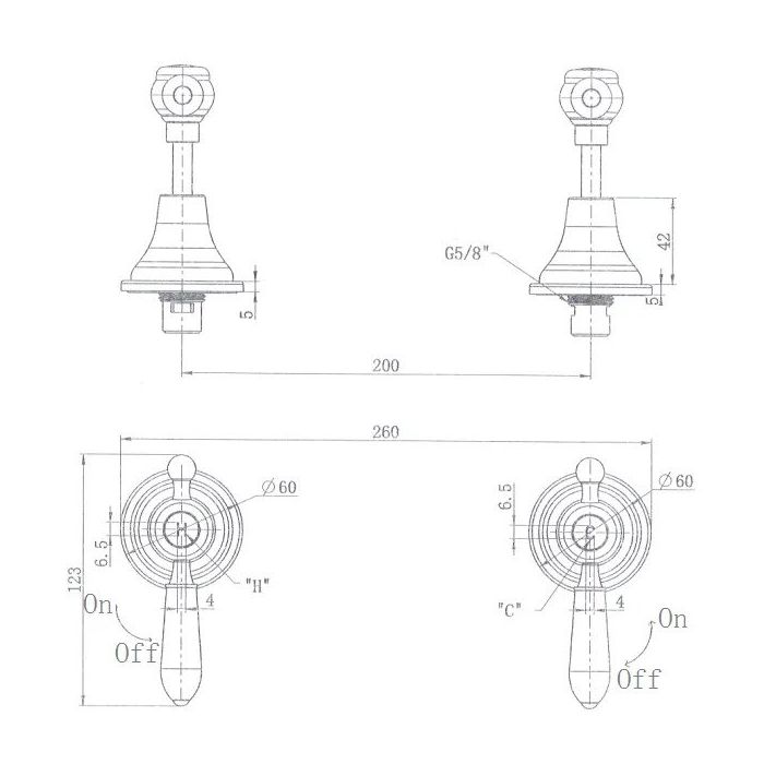 Modern National Bordeaux Wall Tap Assemblies Matte Black