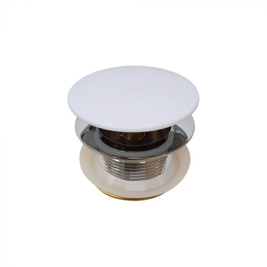 Fienza 40mm Pop Up Stone Bath Waste No Overflow - Matte White