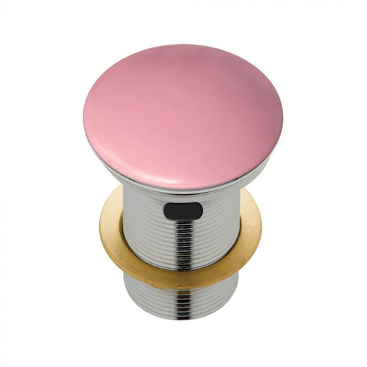 Fienza 32mm Ceramic Cap Pop Up Plug and Waste With Overflow - Matte Pink