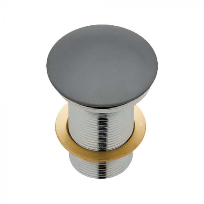 Fienza 32mm Cast Stone Cap Pop Up Plug and Waste No Overflow - Matte Grey