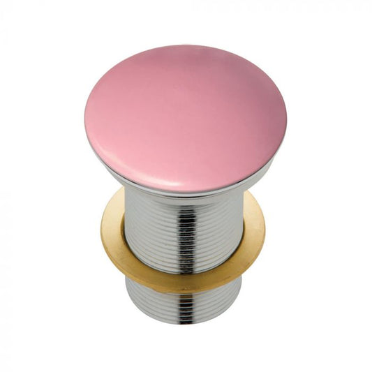 Fienza 32mm Ceramic Cap Pop Up Plug and Waste No Overflow - Matte Pink