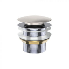 Fienza 40mm Pop Up / Pull Out Bath Plug and Waste No Overflow - Brushed Nickel
