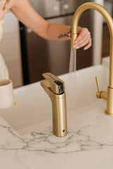 Naples Pull Out Sink Mixer - Brushed Brass