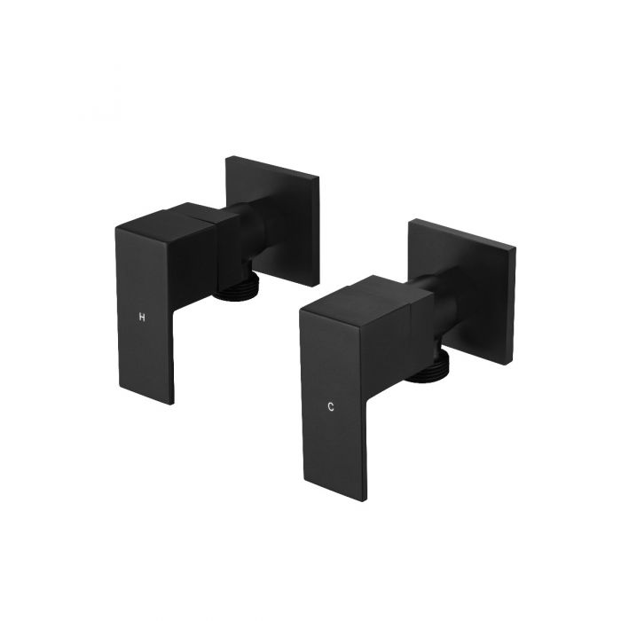 Modern National Square Black Washing Machine Taps