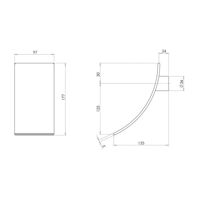 Phoenix Water Sheet Wall Bath Outlet