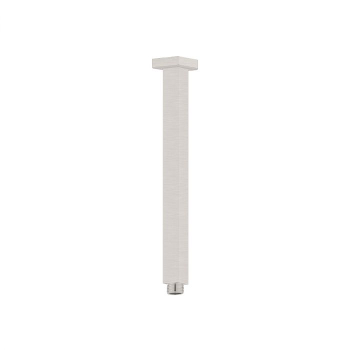 Nero Square Ceiling Arm 300mm - Brushed Nickel